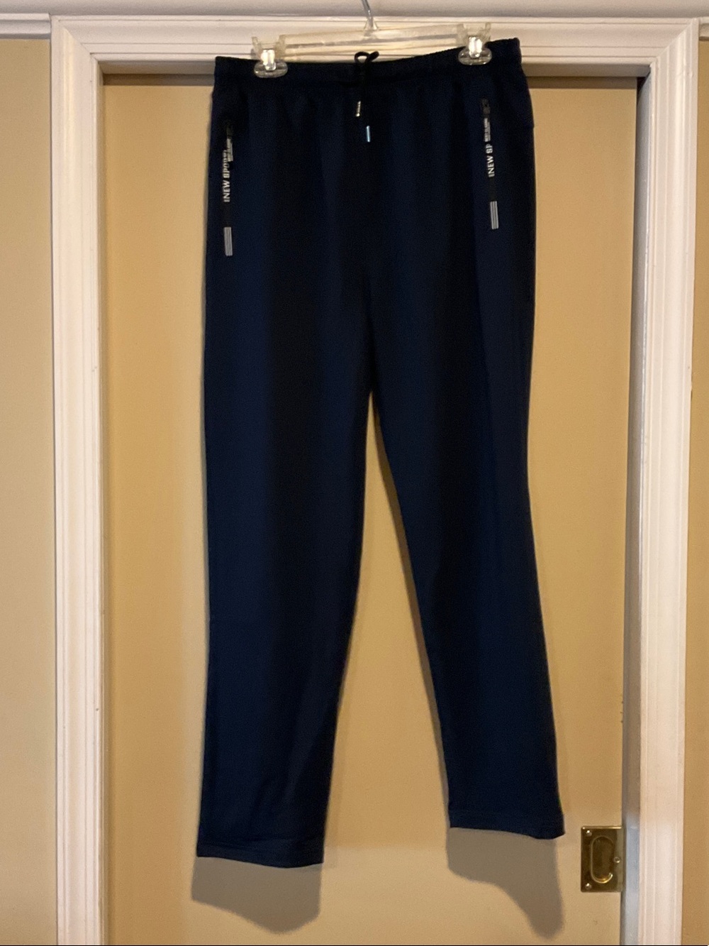 Difany Breathable Ice Silk Navy Active Lightweight Woman's large Jogger Pants